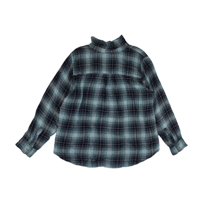 Blue Plaid Flannel Button Down
