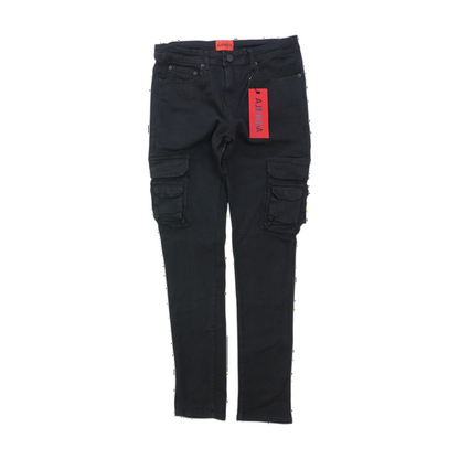 Black Tapered Jeans