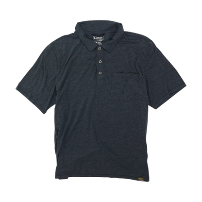Navy Solid Short Sleeve Polo