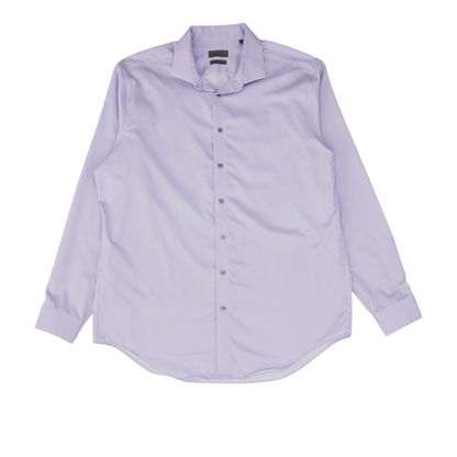 Purple Solid Long Sleeve Button Down