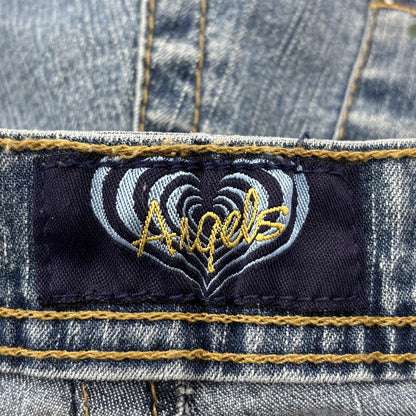 Vintage Blue Solid Denim Shorts
