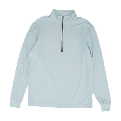 Blue Solid Active Pullover