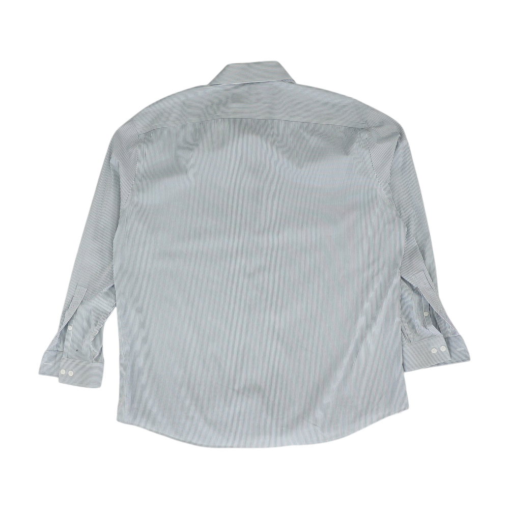 White Striped Long Sleeve Button Down