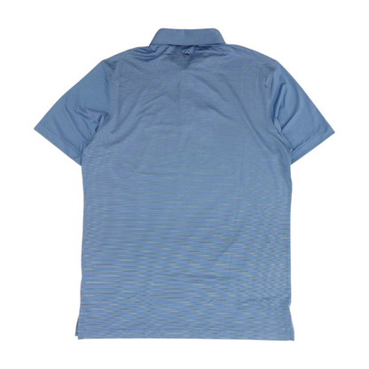 Blue Striped Short Sleeve Polo