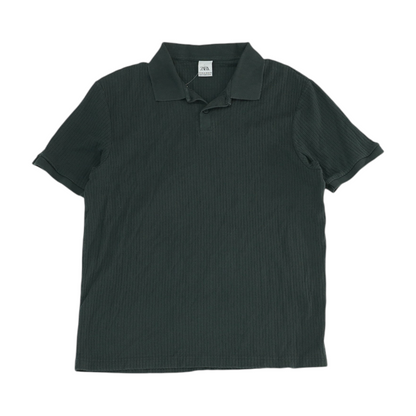 Gray Solid Short Sleeve Polo