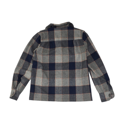 Gray Plaid Flannel Button Down