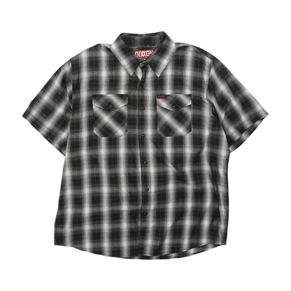 Black Plaid Short Sleeve Button Down