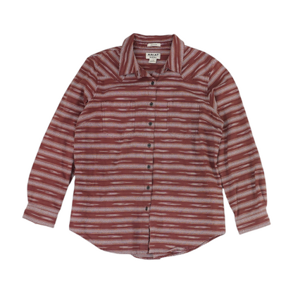 Maroon Abstract Button Down