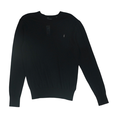 Black Solid Pullover Sweater