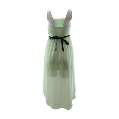 Green Solid Mini Dress