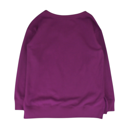 Magenta Solid Sweatshirt Pullover