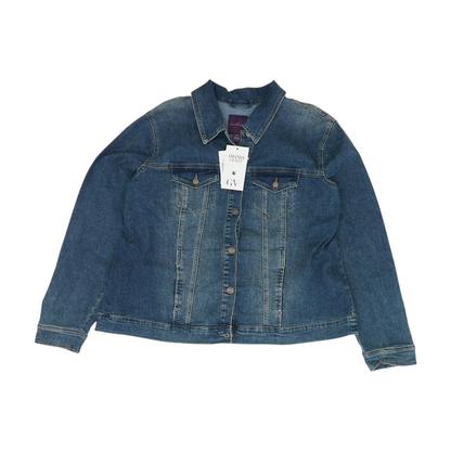 Blue Solid Denim Jacket