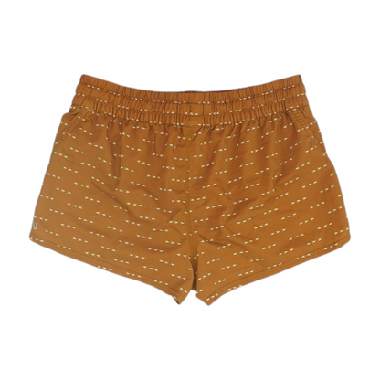 Mustard Print Active Shorts