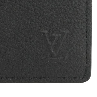 Black LV Aerogram Pocket Organizer in Waxy Calfskin