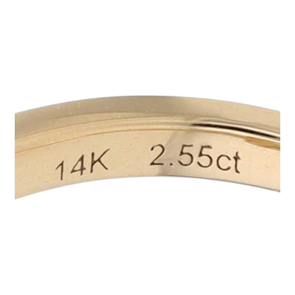 2 1/2 ct 14K Yellow Gold Lab Grown Diamond Engagement Ring