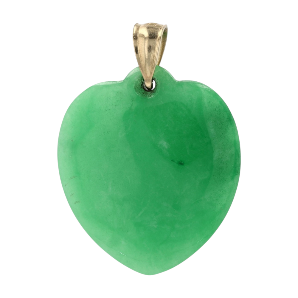 10K Yellow Gold Jade Pendant – Image 2
