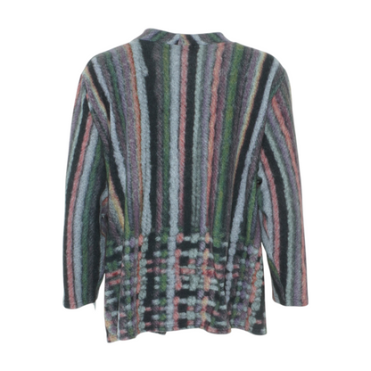 Multi Plus Size Striped Cardigan Sweater
