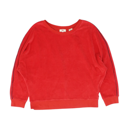 Red Solid Sweatshirt Pullover