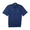 Blue Solid Short Sleeve Polo
