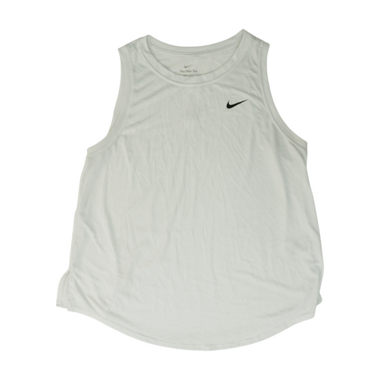 White Solid Active Tank