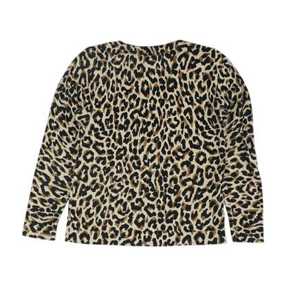 Tan Animal Print Pullover Sweater
