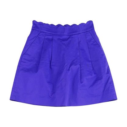 Purple Solid Mini Skirt