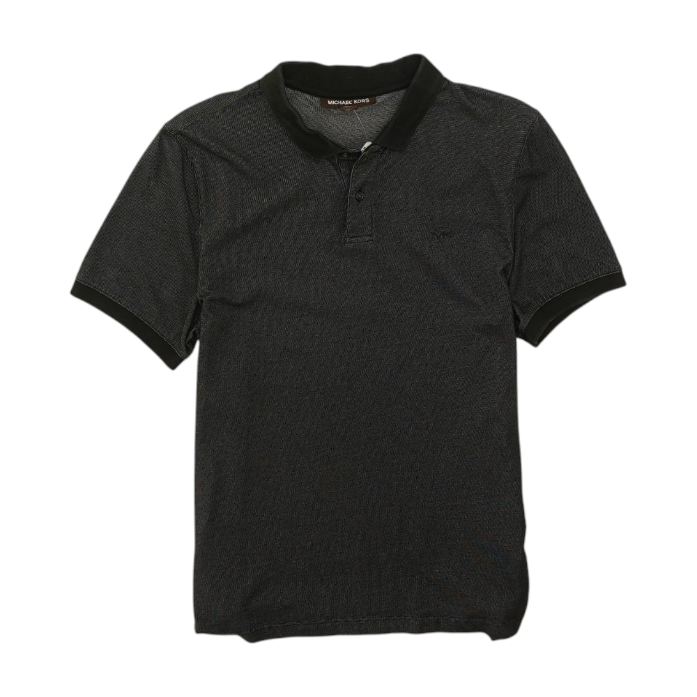 Black Polka Dot Short Sleeve Polo