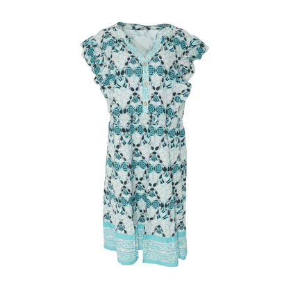 Blue Plus Floral Midi Dress