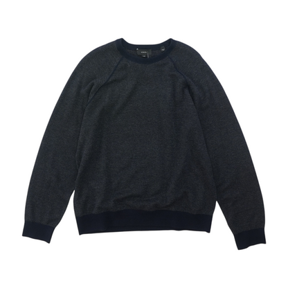 Navy Abstract Pullover Sweater