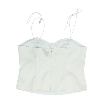 Cream Cropped Blouse