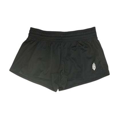 Black Solid Active Shorts