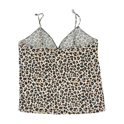 Tan Animal Print Pajama Set