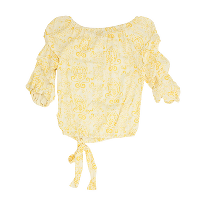 Yellow Print Blouse