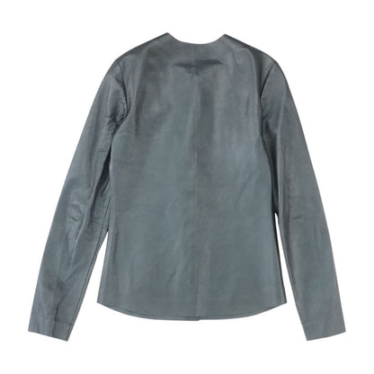 Black Metallic Nappa Leather Thales Jacket