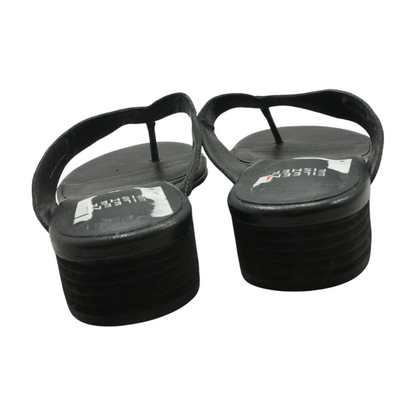 Black Wedged Sandals