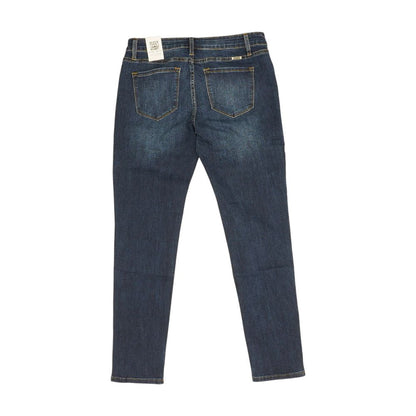 Blue High Rise Slim Leg Jeans