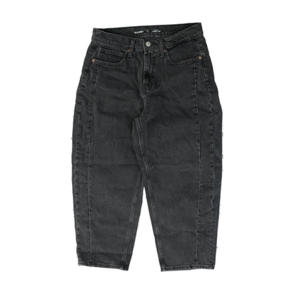 Black Petite Tapered Jeans
