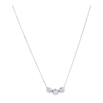 1/2 ctw 10K White Gold Diamond Pendant Necklace