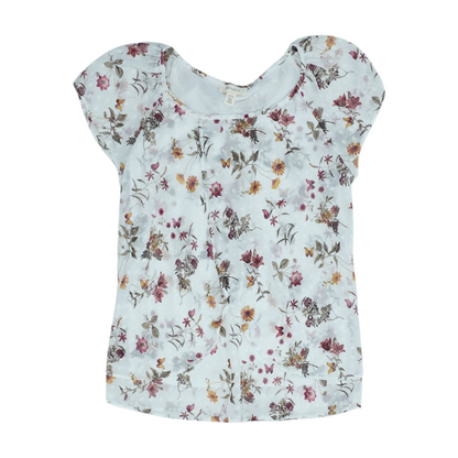 White Floral Blouse