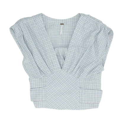 Blue Plaid Blouse