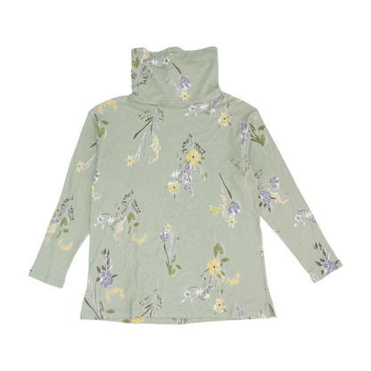 Green Floral Blouse