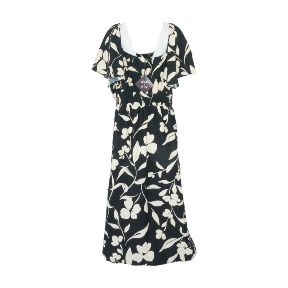 Black Plus Floral Maxi Dress