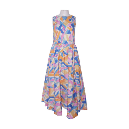 Multi Abstract Midi Dress