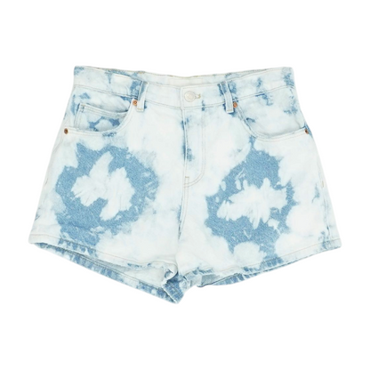 Blue Tie-Dye Denim Shorts