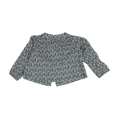 Navy Floral Blouse