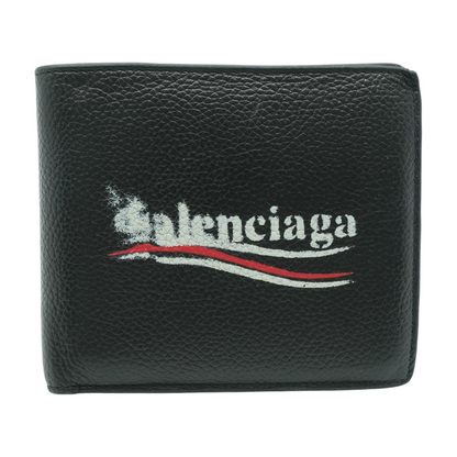 Black Cash Square Folded Coin Wallet