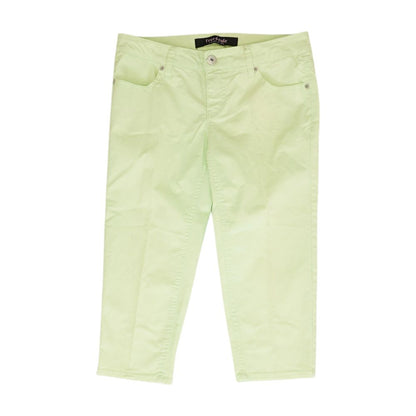 Neon Green Solid Capri Pants