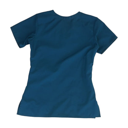 Teal Solid Scrub Top T-Shirt