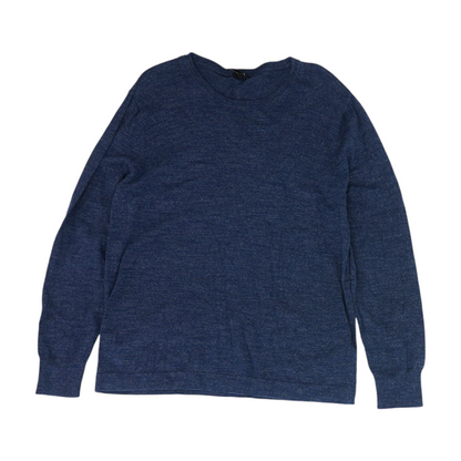 Blue Solid Pullover Sweater