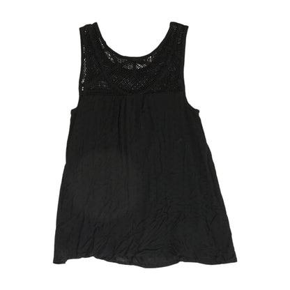 Black Solid Sleeveless Blouse